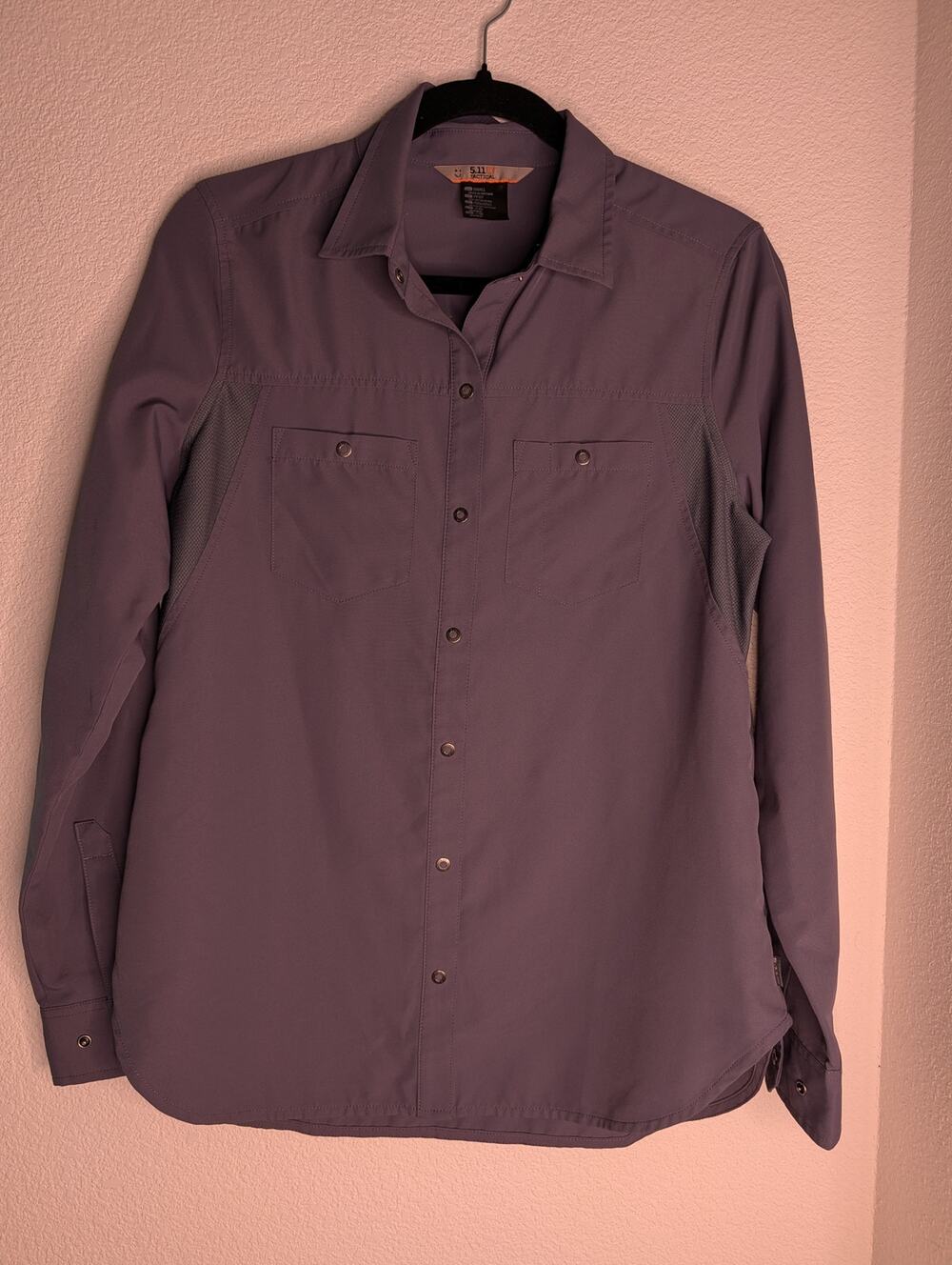 5.11 Tactical Women Blue Snap Utility Shirt Ventilated S Cargo Workwear Active
